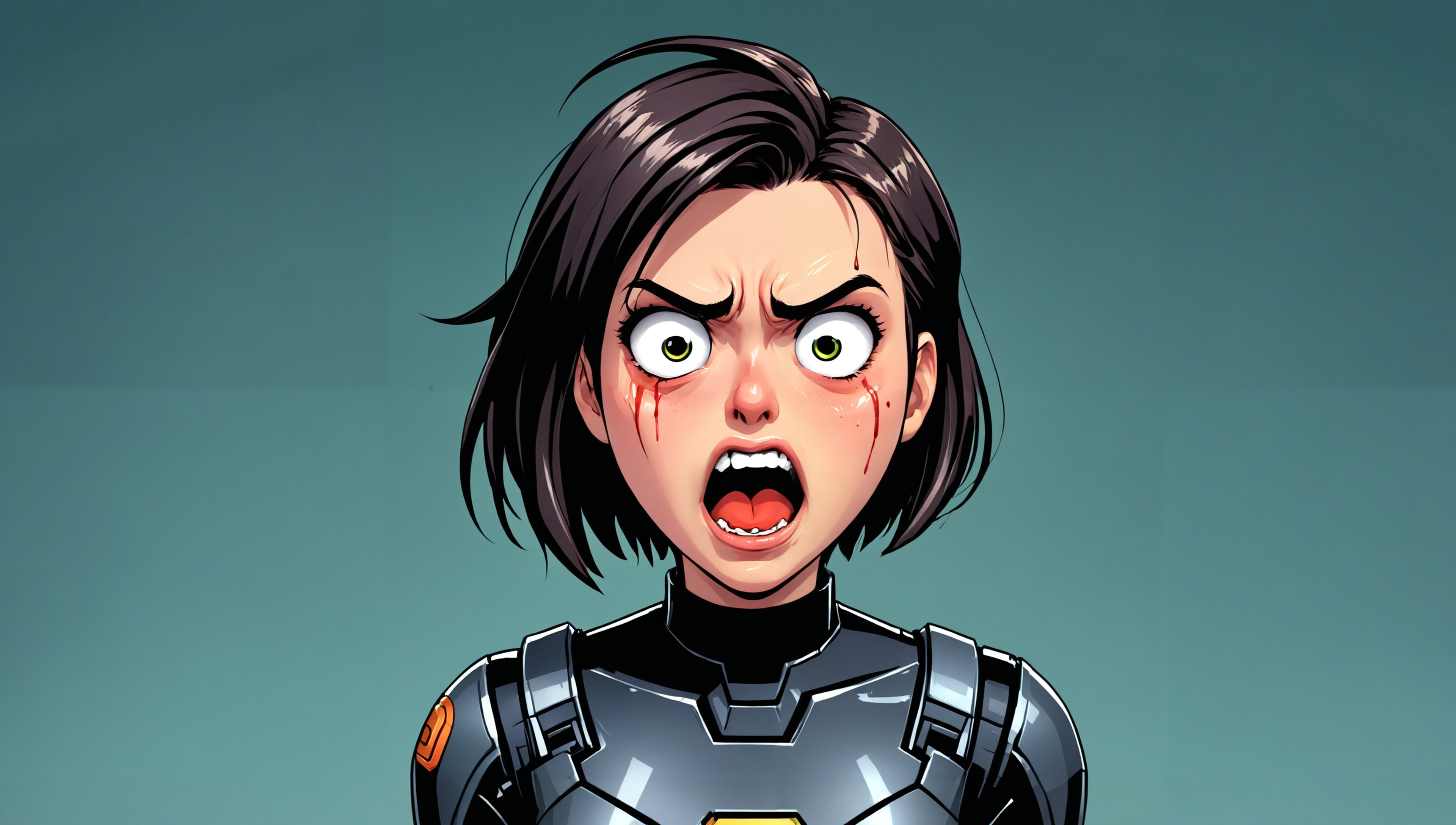 Furious Cyborg Warrior